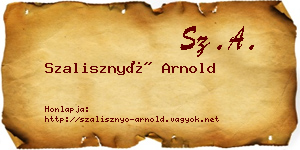 Szalisznyó Arnold névjegykártya