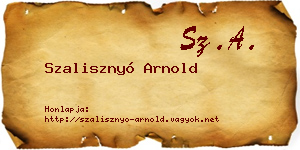 Szalisznyó Arnold névjegykártya